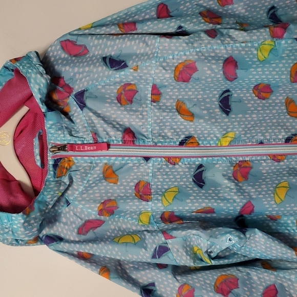 L.L Bean girls Rainjacket sz 10 - Picture 2 of 14